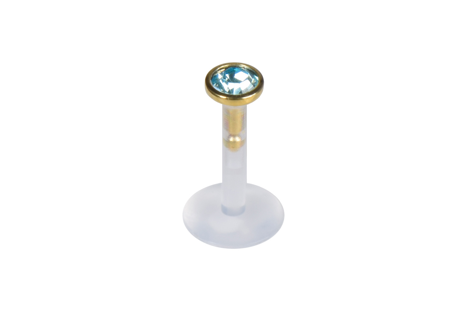 PMFK Labret mit Plug-in-System - Chirurgenstahl-Aufsatz mit Kristall ++SALE++